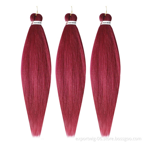 Pre stretched synthetic braiding hair wholesale Pre Stretched Jumbo Yaki Synthetic Crochet Braiding Hair Extension